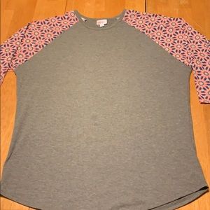 Lularoe baseball style woman’s shirt